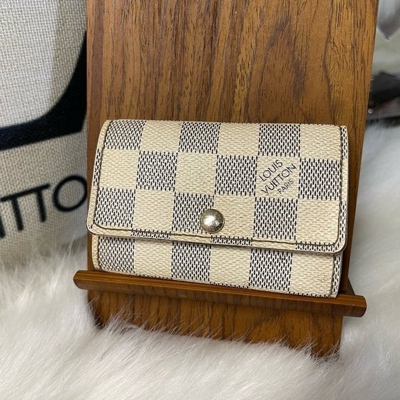 AUTHENTIC LOUIS VUITTON DAMIER AZUR MULTICLES 6 RING KEY CASE - Picture 2 of 13